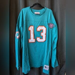 Mitchell & Ness Dan Marino #13 Miami Dolphins Throwback Jersey (3XLT)